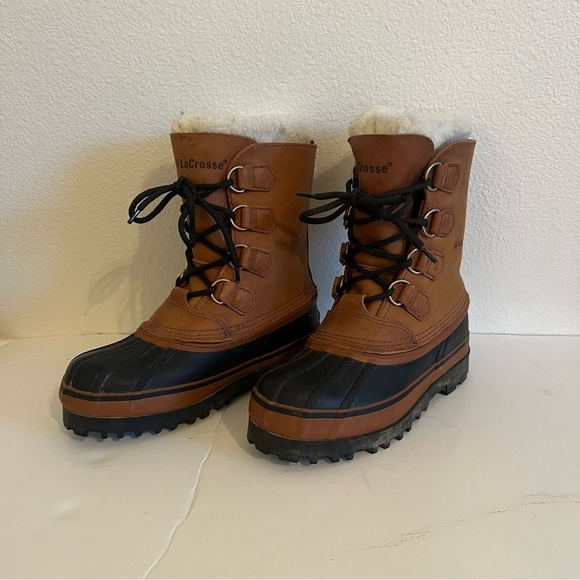 Lacrosse Womens Insulated Leather Rubber Steel Shank Boots - Picture 4 of 13